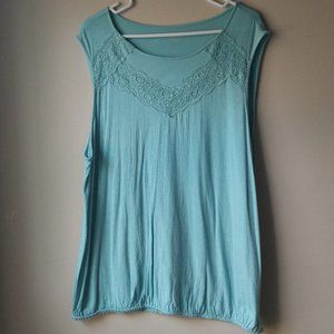 The Loft Turquoise Flowy Top
